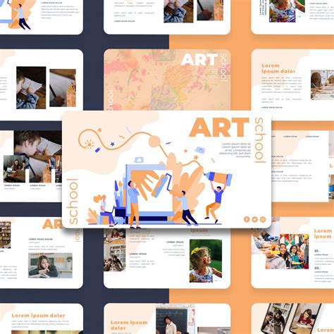 Art School Powerpoint Template: 50 Slides – MasterBundles