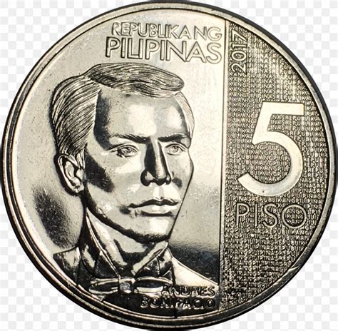 Philippine Five Peso Coin Philippines Coins Of The Philippine Peso, PNG ...