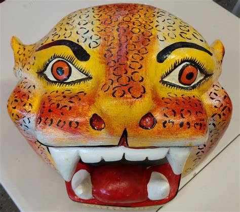 Mexican Jaguar Helmet Festival Mask