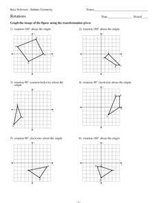 Rotations Worksheet for 9th - 12th Grade | Lesson Planet