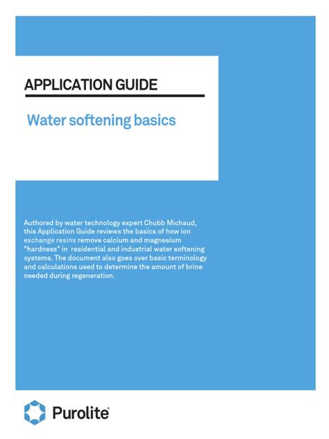 Application Guide Purolite Water Softening Resin - 01 07 2014 - AC | PDF | Ion Exchange ...