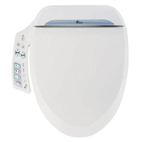 Bio Bidet Plastic Elongated Slow-Close Heated Bidet Toilet Seat at Lowes.com