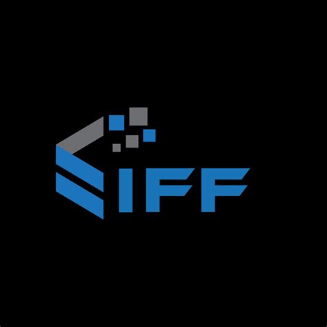 IFF letter logo design on black background. IFF creative initials ...