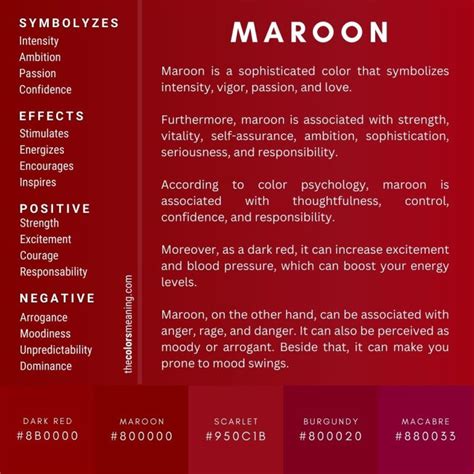 Meaning of the Color Maroon and Its Symbolism (+70 Colors)