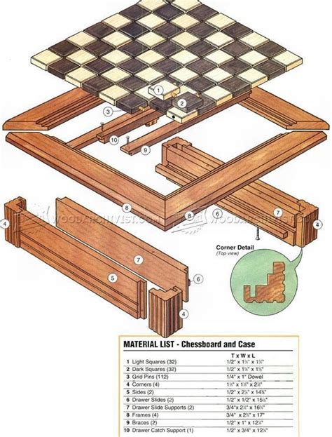 Chess Board Plans - Woodworking Plans #woodworkingplans # ...