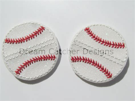 In The Hoop Sports Baseball Bobby Pin Felt Embroidery Design - The ...