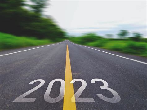 Concept of NEW YEAR and New Road With The word 2022 to 2023 Written on ...