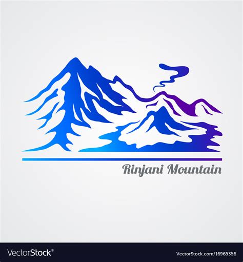 Rinjani mountain Royalty Free Vector Image - VectorStock