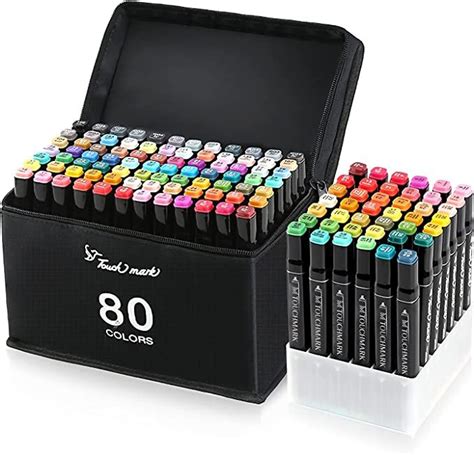 NATRUTH 80 Colors Markers Pens, Art Pens for Drawing, Permanent Art Marker Pens for Kids ...