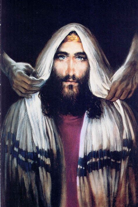 Hebrew Jesus Face Picture With Blie Eyes Rabbi Garment | Jesus face, Jesus pictures, Face pictures