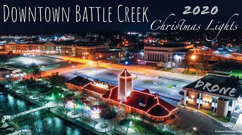 Battle Creek Michigan Christmas Lights Drone Flight 2020 - YouTube