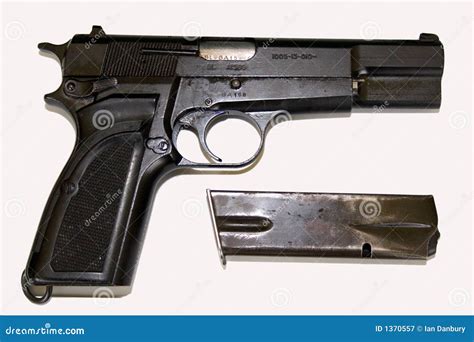 Pistol Side View stock image. Image of shooter, hammer - 1370557