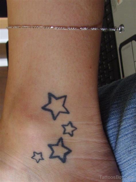 Fine Star Tattoo On Ankle - Tattoos Designs