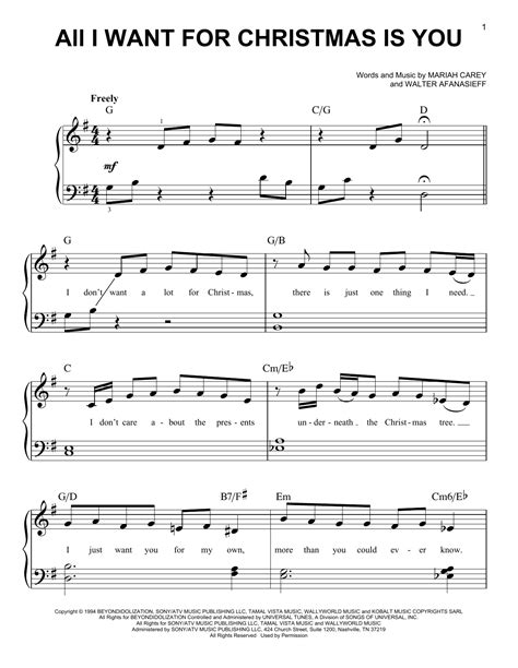 All I Want For Christmas Is You | Sheet Music Direct