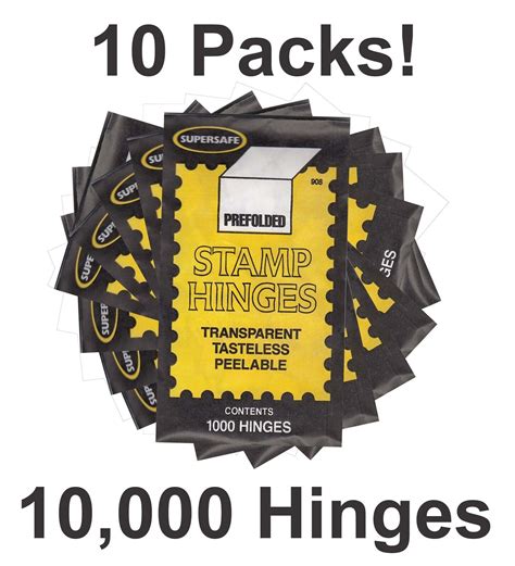 Supersafe Prefolded Stamp Hinges 10 Packs New Lot 10000 Hinges Best ...