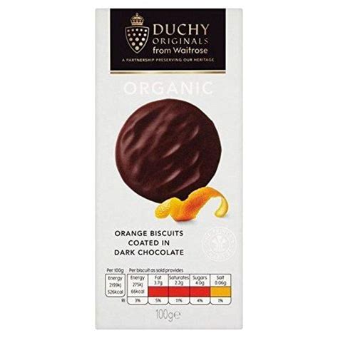 Duchy-WAITROSE Organic Dark Chocolate Orange Biscuits 100g-DEL ...