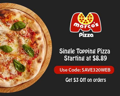 Eat More and Pay Less with Marco's Pizza Coupons & Promo Codes 2020: Up To 15% Off