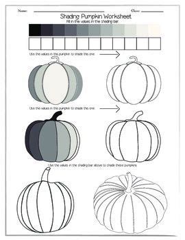 Shading Pumpkin Worksheet | Art worksheets, Art lesson plans ...