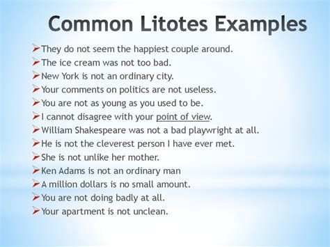 Definition of Litotes - online presentation