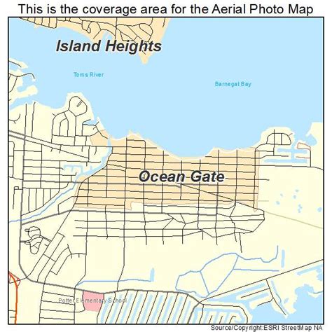 Aerial Photography Map of Ocean Gate, NJ New Jersey