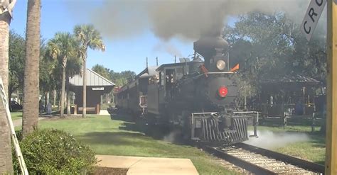 A Vintage Steam Train Used For An Amusement Ride Free Stock Video ...