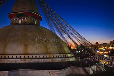 Boudhanath Stupa At Night, Nepal Stock Image - Image of bodhnath, prayer: 137494531