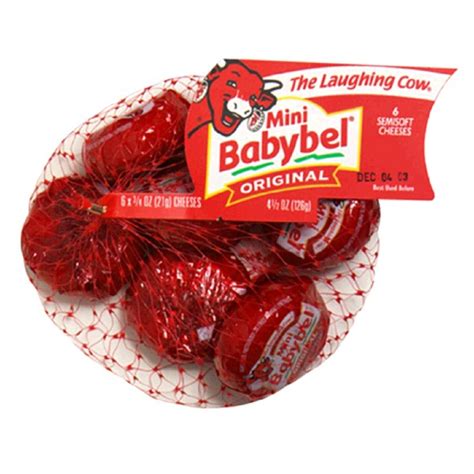 The Laughing Cow Mini Babybel Cheese Original - 6 ct