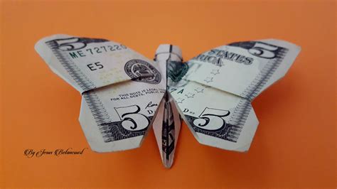 5 Dollar Bill Origami Butterfly