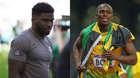 Tyreek Hill engages in banter with 'old guy' Usain Bolt over who'll win ...