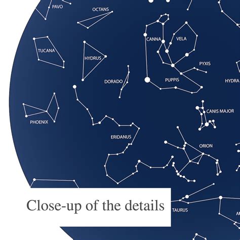 Southern Hemisphere Star Chart Constellations Map Print Wall | Etsy