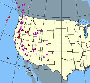 volcano in usa | U.S. Volcanoes Map | Continental divide, Red rock ...