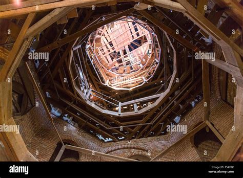 Octagon dome interior of unfinished Longwood antebellum plantation ...