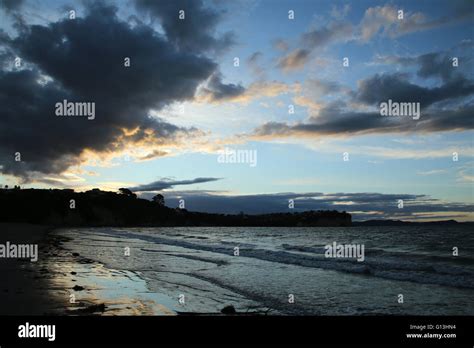 Sunset on Manly Beach Stock Photo - Alamy