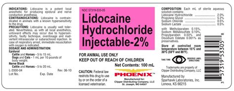 Lidocaine Hydrochloride 2% - Clipper Distributing Company, LLC ...