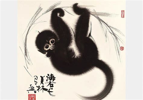 Monkey portraits by Chinese ink painting masters(8/10)