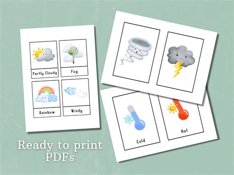 14 Weather Flashcards for Toddlers Weather Flashcards Without Words First Words for Toddlers ...