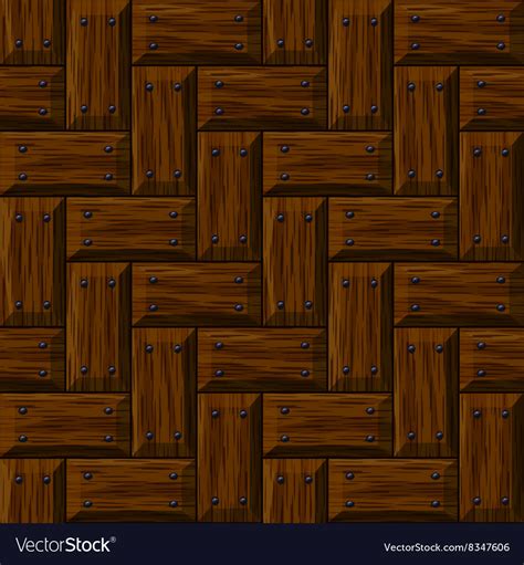 Seamless wooden panel door texture with nails Vector Image