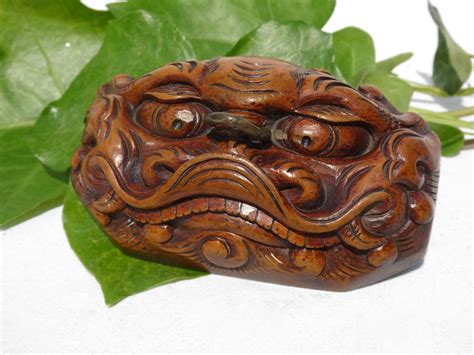 Proantic: Chinese Seal In Carved Wood China Nineteenth Century, Ink Pa