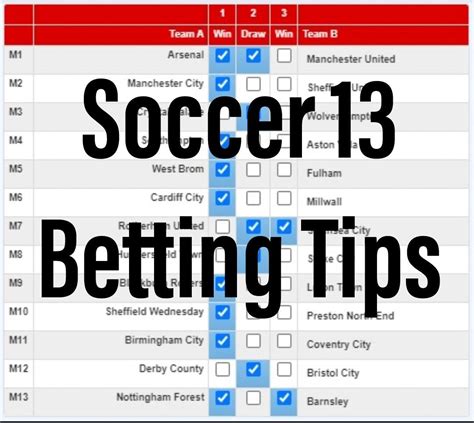 Soccer 13 Weekly Betting Tips in 2021 | Soccer predictions, Fun sports, Sports betting