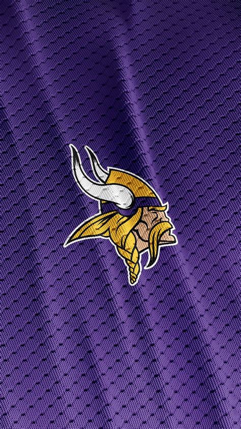 Download Minnesota Vikings Logo On Purple Jersey Wallpaper | Wallpapers.com