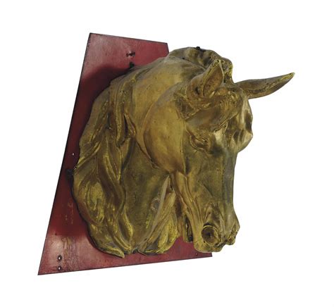 AN AMERICAN GILT-METAL HORSE HEAD, , LATE 19TH/20TH CENTURY | Christie's