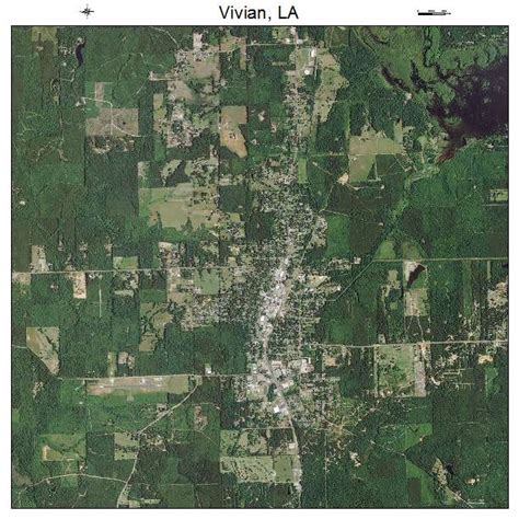 Aerial Photography Map of Vivian, LA Louisiana