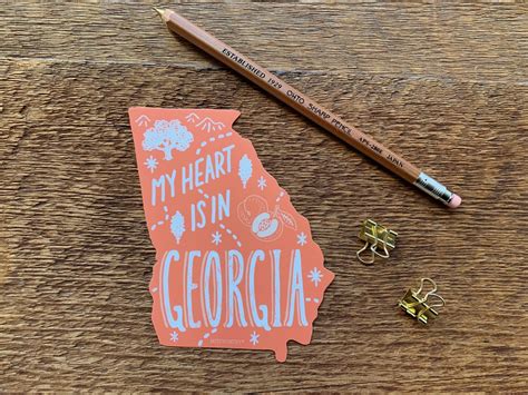 Georgia Sticker Georgia State Sticker Bumper Sticker Single - Etsy