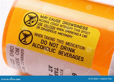 Warning Label - Alcohol stock photo. Image of prescription - 4314846