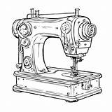 Download Vintage Sewing Machine Coloring pages Online  Creative Fabrica sketch template