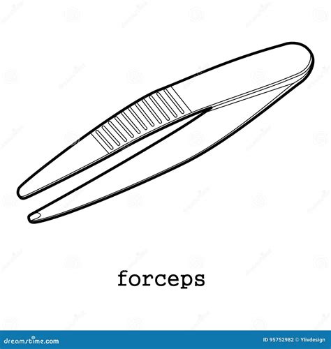 Surgical Forceps Icon Outline Stock Vector - Illustration of healthcare ...