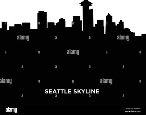 seattle skyline silhouette Stock Vector Image & Art - Alamy