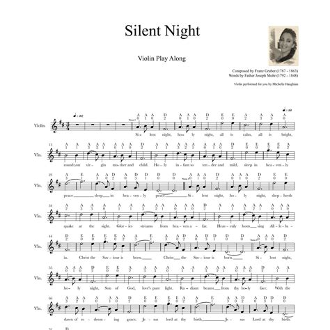 Silent Night - Violin Tutorial (easy) (with FREE Violin sheet music ...