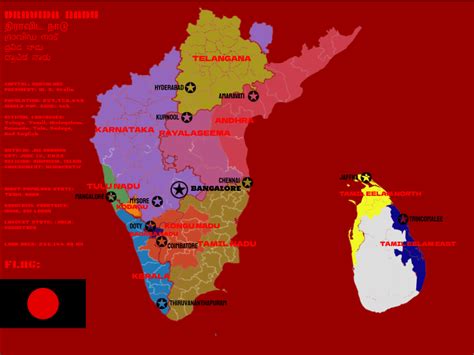 Map of Dravida Nadu (if southern India became its on state) : r ...