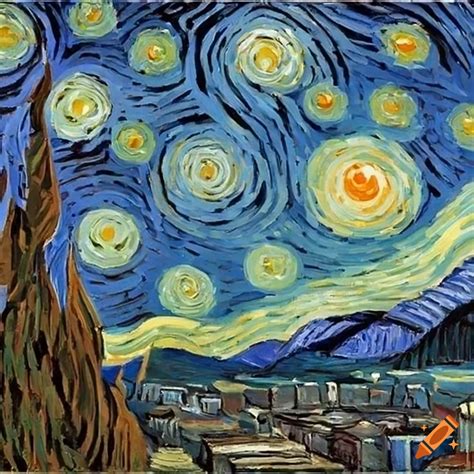 Van gogh's the starry night on Craiyon